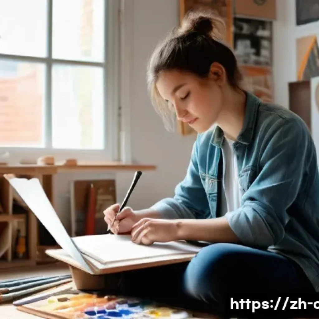 문화예술사로서의 커리어 빌딩 - **Prompt for "Exploring Artistic Talents: Finding Your Career Positioning"**
    A young, gender-neu...