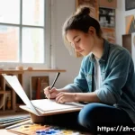 문화예술사로서의 커리어 빌딩 - **Prompt for "Exploring Artistic Talents: Finding Your Career Positioning"**
    A young, gender-neu...