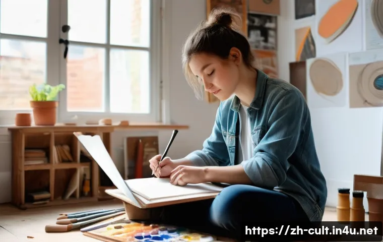 문화예술사로서의 커리어 빌딩 - **Prompt for "Exploring Artistic Talents: Finding Your Career Positioning"**
    A young, gender-neu...